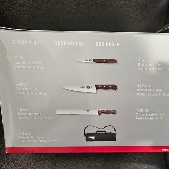 Brand New Victorinox Wood BBQ Set with Carry Case - Picture 4 of 5